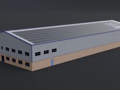 Warehouse 9 Low-poly 3D model