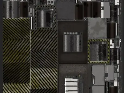 SAM SITE Missile Launcher Anti Air Defence Low-poly 3D model