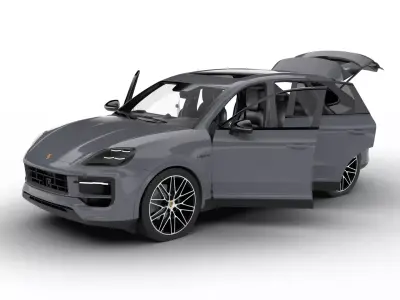 Porsche Cayenne E-Hybrid Black Edition HQ 2025 3d model 3D model