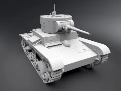 T26 tank scale model 3D print model