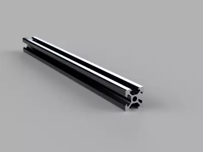 V-Slot 2020 Aluminum Profile Professional Pack 7 Lengths STEP 3D model