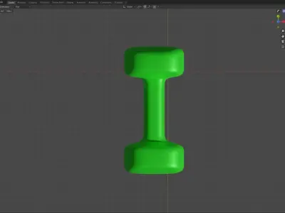 Dumb-Bell Training equipment Low-poly 3D model