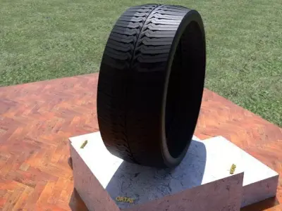 ORTAS TIRE NO 39 GAME READY Low-poly 3D model