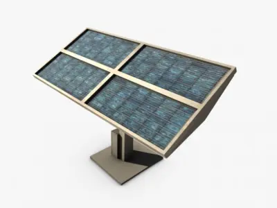 Solar panel Low-poly 3D model 2