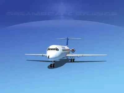 Douglas DC-9-30 Finnair 3D model