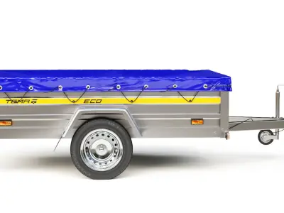 Automotive single-axle trailer TEMA Eco 2011 3D model