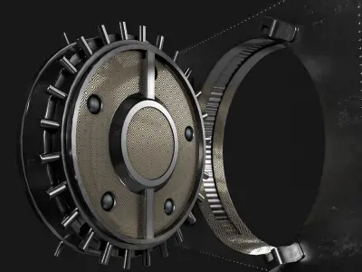 Bank Vault Door Pack Low-poly 3D model