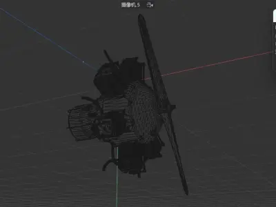 Inline six-cylinder engine 3D model