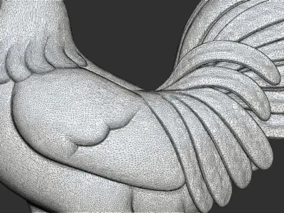Rooster Statue 2 3D print model