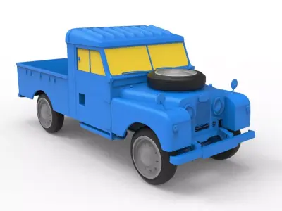 Land Rover 1958 Classic Car 3D print model