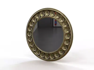 Round mirror frame 001 3d model Low-poly 3D model