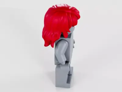 Minifigure Long Wavy Hair Nami 3D model