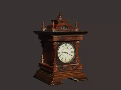 Old clock antique 3D model