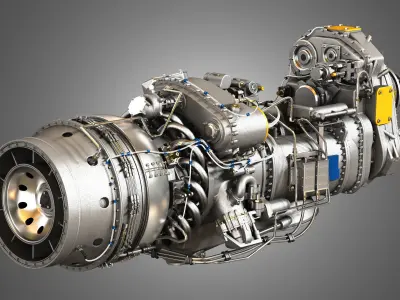 PW Canada - PW100 Turboprop Engine 3D model