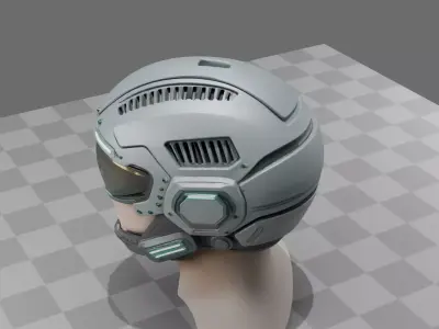 Sci-Fi Helmet 3D model purchase