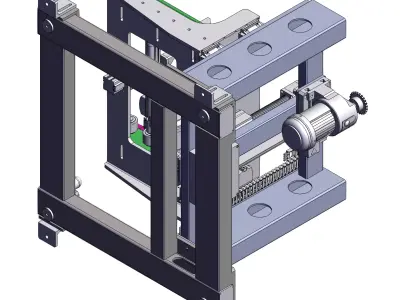 Heavy-duty ball screw jack 3D model