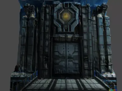 Simple Futuristic Building  3D model