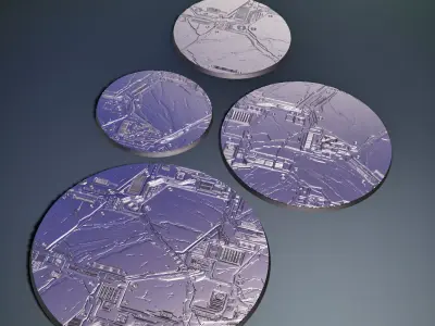 HD Base Set 26 - Digital Marble 3D print model