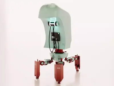 Sci-Fi Robot Drone  Stylized  Low-poly 3D model