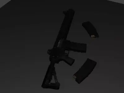 Game Ready AR-15 Low-poly 3D model