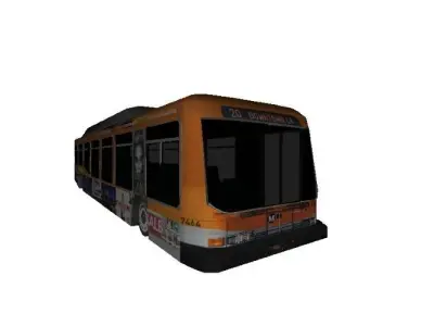 City Bus Los Angeles LOW POLY 4000 Free low-poly 3D model