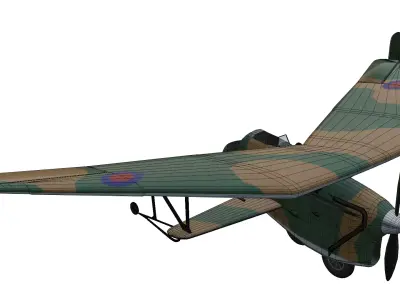 Westland-Hill Pterodactyl Low-poly 3D model