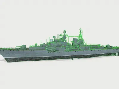 Sovremenny 956 Low-poly 3D model