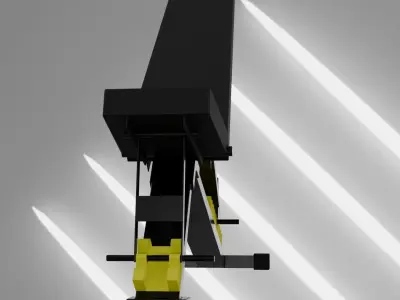 45 gym fitness workout bench lowpoly 3d Low-poly 3D model