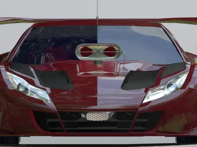 Low Poly Race Car  Free low-poly 3D model