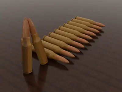 Bullet AK-47 Low-poly 3D model