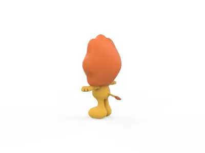 Character009 Lion Animal Low-poly 3D model