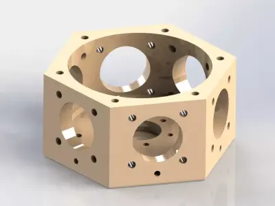 crankcase hexagonal face plate 3D model