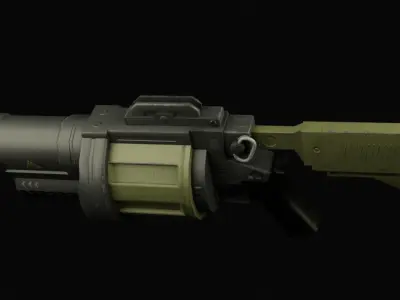 Sci Fi - Grenade launcher Low-poly 3D model