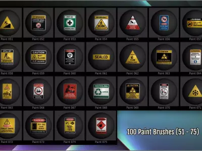 Industrial Sign Decals Maker Texture