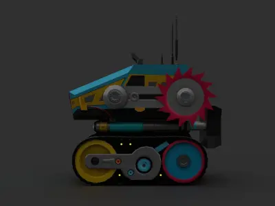 Battle Bot - Dr Doom Low-poly 3D model