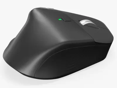 Multi-Scroll Bluetooth Office Mouse Black 3D model