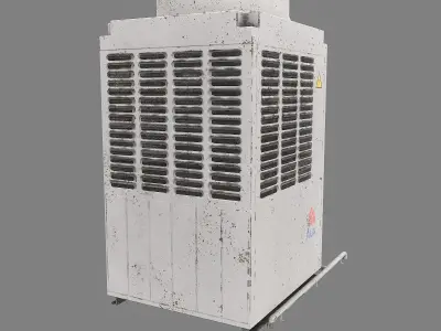 Industrial air conditioning Low-poly 3D model
