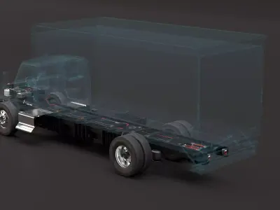 Full Electric Truck Chassis X-Ray 3D model
