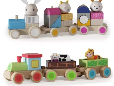 Wooden Toys 01 3D model
