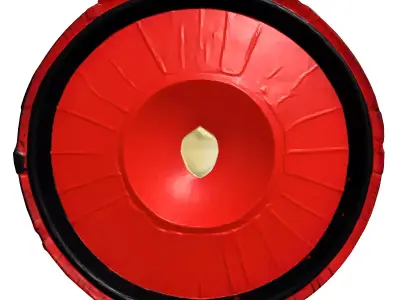 Red Round Vehicle Tail Light 3D model