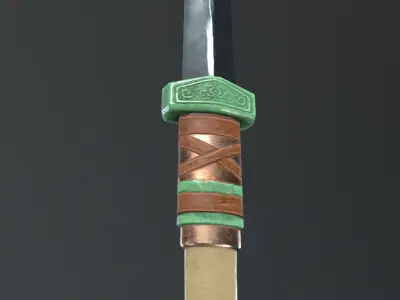 Sword - PBR game ready 3d weapon Low-poly 3D game ready model  Low-poly 3D model