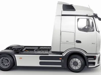 Mercedes eActros 600 with trailer 3D model purchase