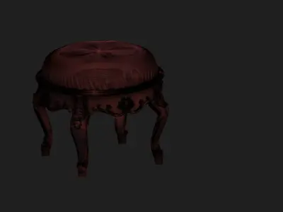 footrest vintage  Low-poly 3D model