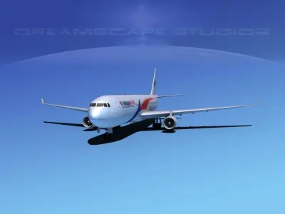 Airbus A330-300 Malaysia Airlines 3D model