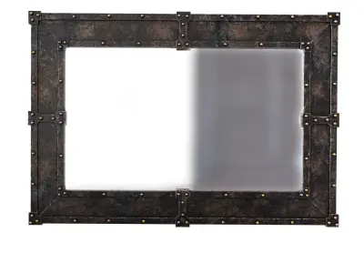 Mirror in the industrial frame 3D model