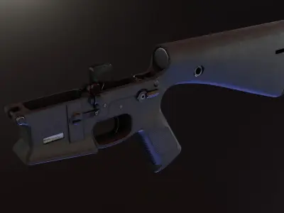 KP15 polymer AR15 Receiver Low-poly 3D model