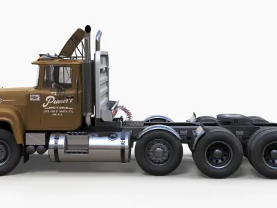 Heavy truck Low-poly 3D model