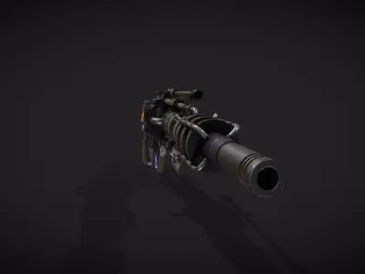 Rifle VerG Low-poly 3D model