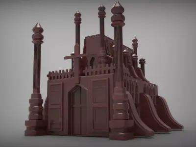 Catherdral castle Free 3D model
