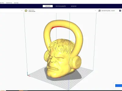 Kettlebell Hulk 10kg - Concrete or cement 3D print model